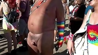 Gripping his cock close in advance