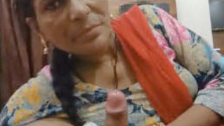 Indian middle-aged wife performs oral sex and gets penetrated