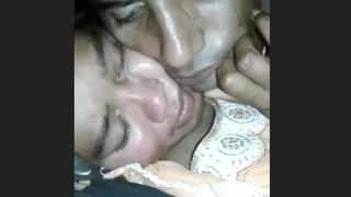 A married woman moans during sexual intercourse with her husband