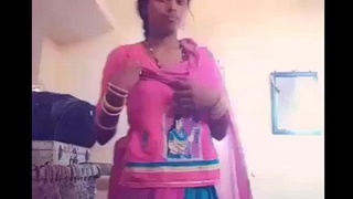 Indian village wife from Barmer, Rajasthan engages in sexual activity
