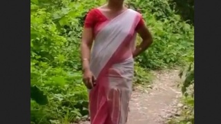 Sensual Assamese woman pleases her partner with oral skills in the jungle