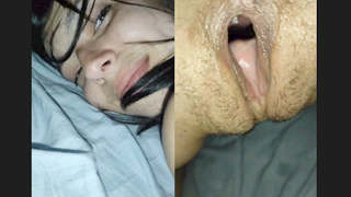 A stunning woman groans in pleasure as her partner penetrates her vigorously