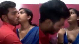 Indian woman fondles her large breasts in a virtual setting