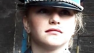 Big tits girl, picked up by two men and fucked