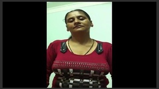 Indian wife proudly displays her enormous breasts on camera