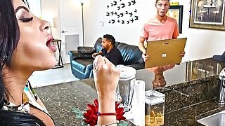 BANGBROS - Kitty Caprice Gets Her Latin Big Ass Fucked While Her BF Is Home