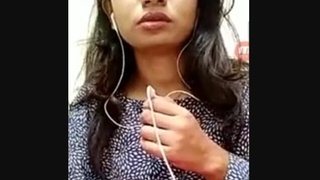 Sexy Black girl flaunts her large buttocks on film