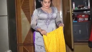 A busty Indian wife misbehaves in this video