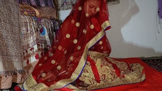 Passionate Indian couple shares intimate moments on their wedding night