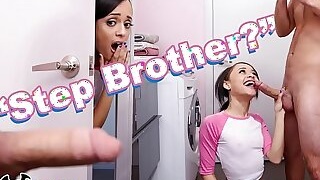 BANGBROS - Teen Holly Hendrix Is Almost Caught Fucking Her Stepbrother