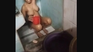 Prisoner wife submits to bathroom sex