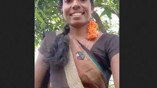 Indian housewife from village displays intimate parts