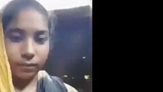 Desi village XXX girl shows her stunning tits on camera