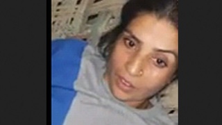 Aroused wife from village masturbates while eating and her brother-in-law teases her with his penis