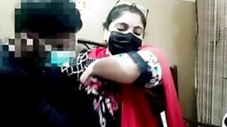 For cash, Desi Bhabhi lets her Pakistani boss touch her XXX hot tits