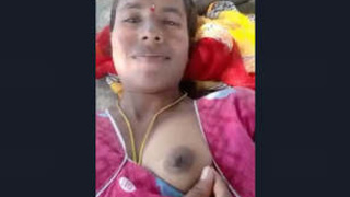 Telugu housewife reveals her breasts and intimate area