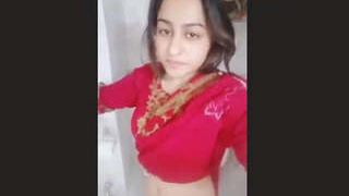 Attractive woman films intimate video for her boyfriend