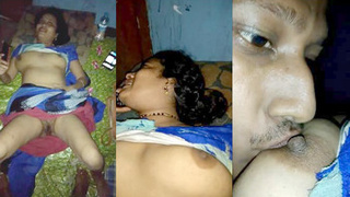 Indian prostitute's breasts orally pleasured and penetrated