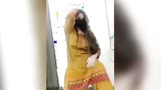 Sexy porn diva strips naked, rocking her XXX body to the music