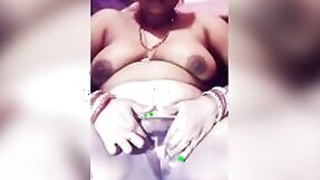 Desi jerks off her wet slit with a vibrator videoshi scene from the MMC movie