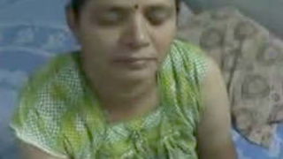 Village auntie's wild encounter with chubby penises