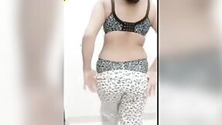 Seductive Desi Bhai takes off her sexy black lingerie as she XXX dances for the camera