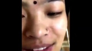 A Nepalese woman reveals her intimate parts