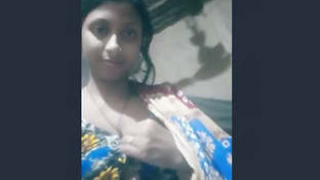 Village girl from India reveals her breasts and intimate parts