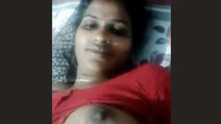 Indian aunty reveals her breasts and vagina