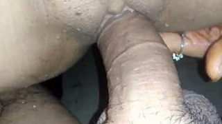 Indian wife takes a ride on her husband's penis in the bathroom