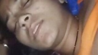 Desi pretends to be asleep while an XXX man with a camera sneaks over to her