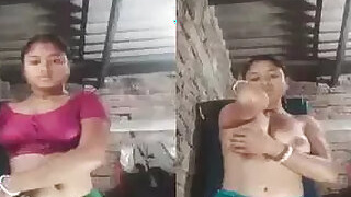 Naked Country Wife Strips for Former Lover