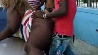 Jamaican couple engages in public sex act