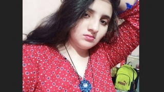 A naked girl flaunts her curvy physique and full figure