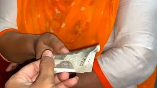 Curvy Indian wife exchanges sex for money