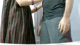 Indian mother and son have pleasant intimate encounter in Hindi