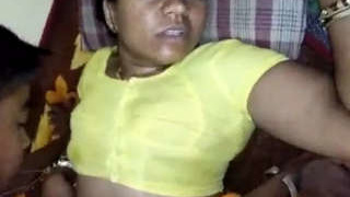 Village aunty's seductive visage during intimate encounter