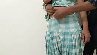 Hot Indian maid jerks pussy and fucks room owner clean audio in Hindi