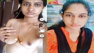 Sexy Telugu Bhabhi Shows Her Naked Body to Lover On Video Call Part 2
