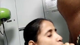 Indian prostitute performs oral sex and gets doggy style pounded