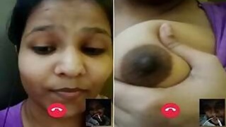 Pretty Indian Girl Desi Shows Her Boobs On Video Call