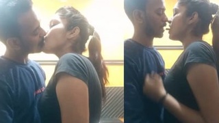 Passionate Indian couple shares steamy kisses in this video