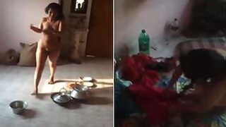 Desi Girl In Clothes With Clear Sound Bangla