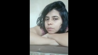 A Punjabi girl with large breasts displays her body