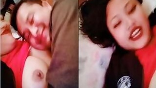 Pretty Girl from Assam Sucking Lover's Breasts