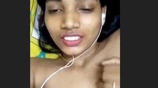 Indian beauty strips for her boyfriend