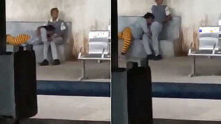 Desi Bhabhi Gets Blowjob At Station