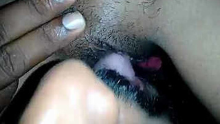 Husband pleasuring Indian spouse with oral stimulation