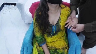 Pakistani housewife gives full massage and fucks stranger in front of cuckold husband
